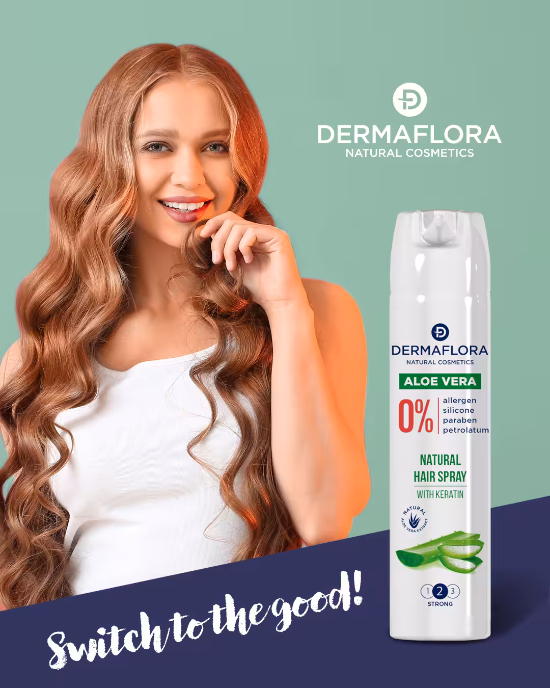 Dermaflora Aloe Vera Hair Spray 300ml – With Keratin hear spray